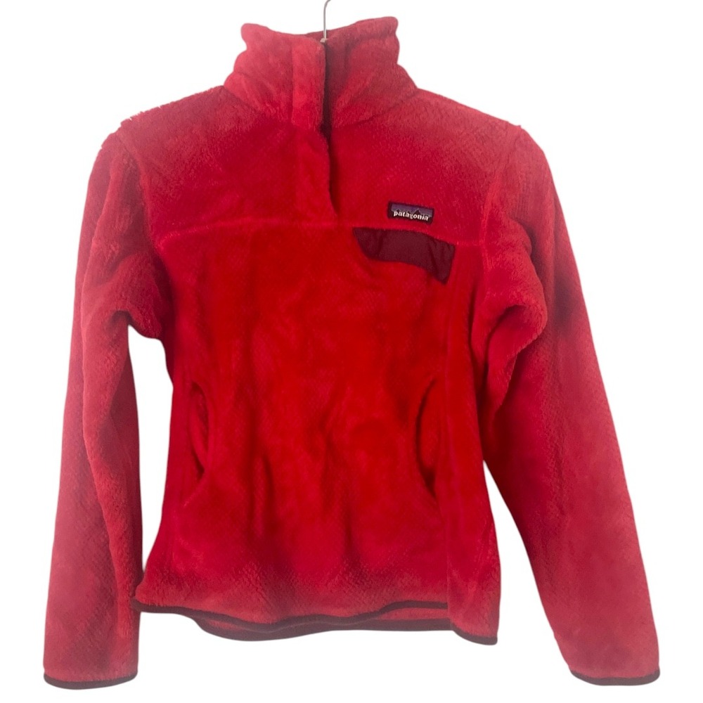 Patagonia Red Women's Re-Tool Snap-T Pullover‎ Cabin Core Gorpcore Sporty S